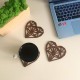 Heart Wood Coasters Set - 4pcs Color Cherry