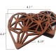 Heart Wood Coasters Set - 4pcs Color Cherry