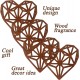 Heart Wood Coasters Set - 4pcs Color Cherry