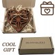 Heart Wood Coasters Set - 4pcs Color Cherry