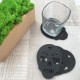 Skull Wooden Coasters - 4pcs Color Black
