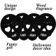 Skull Wooden Coasters - 4pcs Color Black