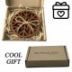 Snowflake Wood Coasters Set - 4pcs Color Cherry