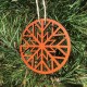 Snowflake Wood Coasters Set - 4pcs Color Cherry