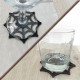 Spider Web Wooden Coasters - 4pcs Color Black 