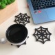 Spider Web Wooden Coasters - 4pcs Color Black 